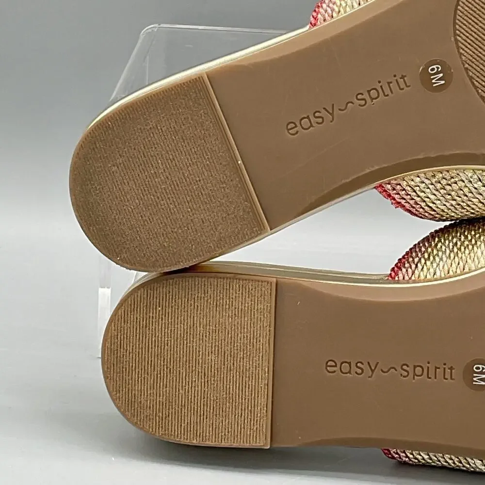 NEW Easy Spirit Women’s Calera Flat Slip on Sandals Light Pink Size 6M